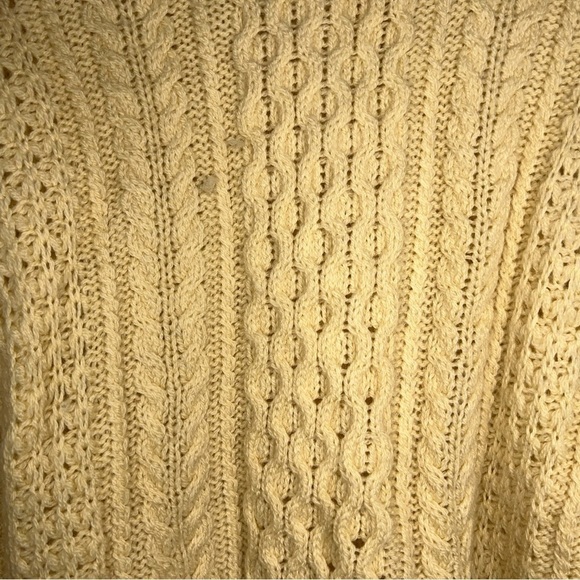 VINTAGE PENDLETON CREAM PURE WOOL MENS SWEATER XL MADE IN USA ACADEMIA - Picture 7 of 10